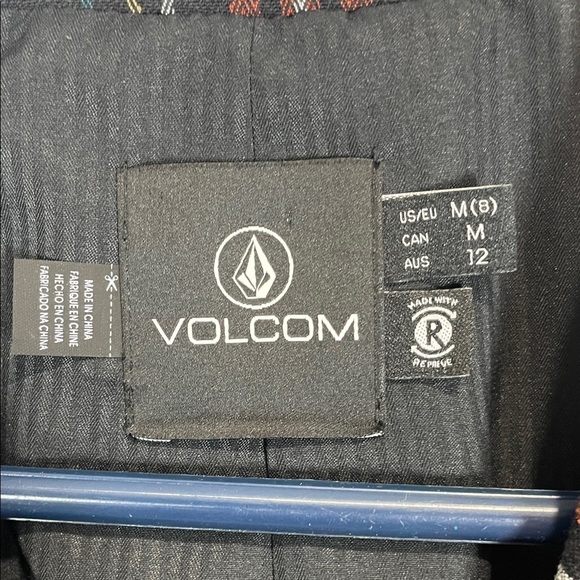 Volcom Plaid Blazer - Orange White, and Black - Picture 3 of 9
